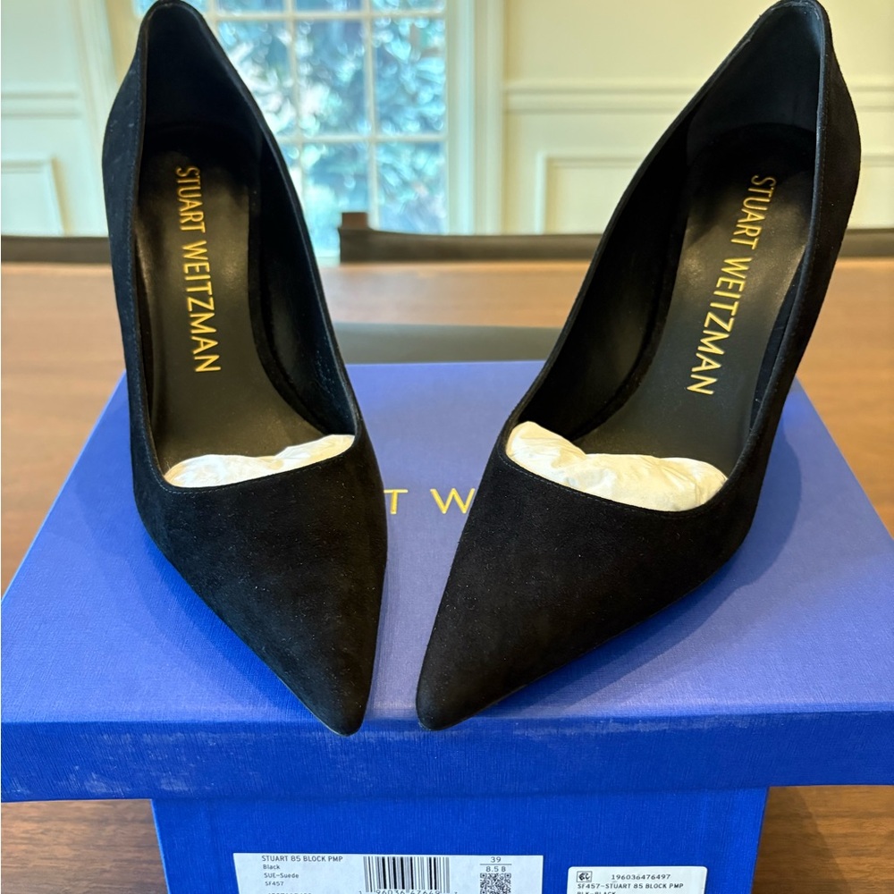 Stuart Weitzman Black Suede Heels